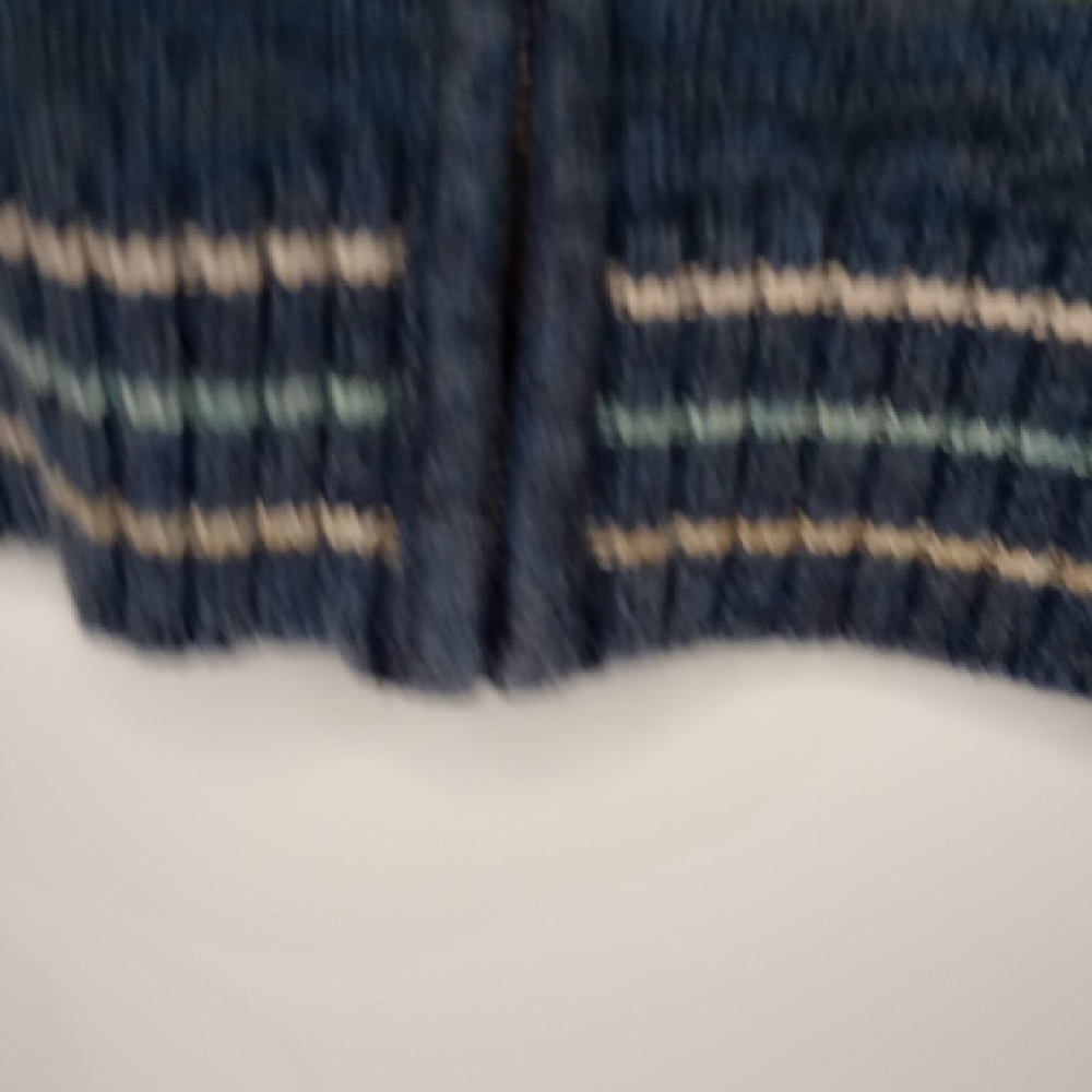 Tiara Women's Striped Sweater - Blue and Green - Picture 8 of 9